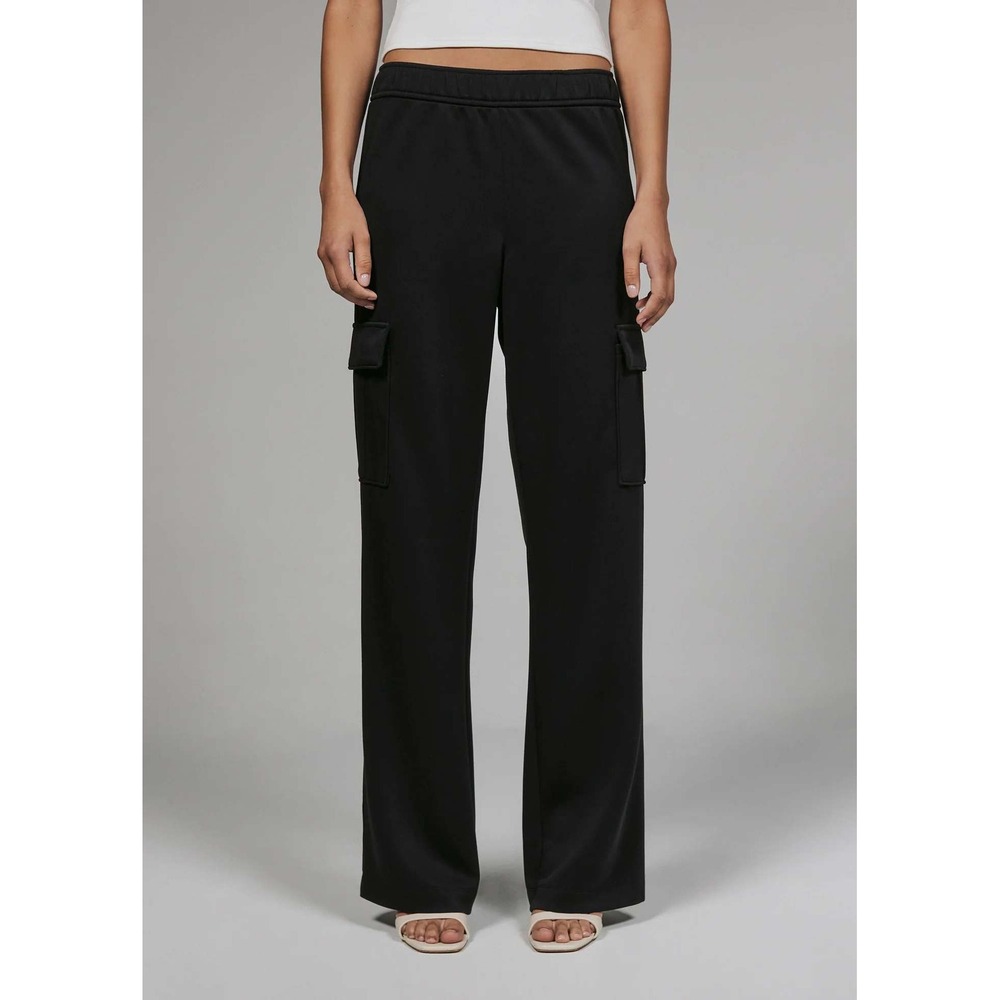 7Diamonds REV Black Cargo Pants Wide Leg Elastic Waist WPTS-3000 Womens Large